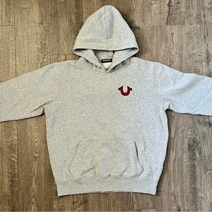 True Religion Heritage Buddha pull over hoodie grey size medium